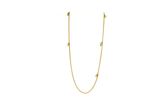 Corrente de Óculos Pontos de Luz Cristal Semijoia Folheada em Ouro Femi Hearts Corrente de Óculos Pontos de Luz Cristal Semijoia Folheada em Ouro Femi Hearts